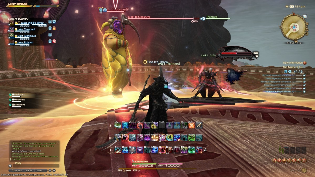 FFXIV Endwalker Reaper Tower of Zot Magus Sisters