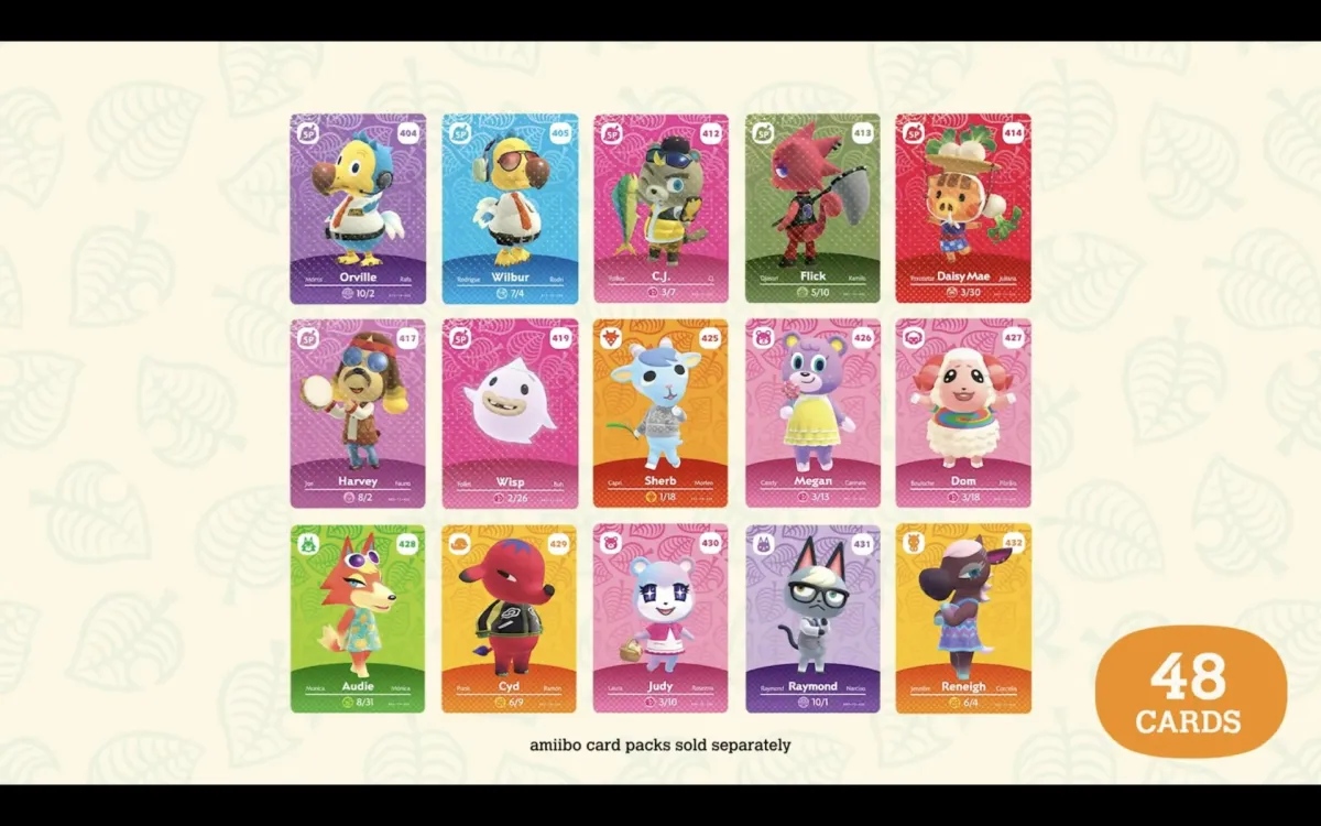 Animal Crossing: New Horizons New Villagers amiibo Cards Coming