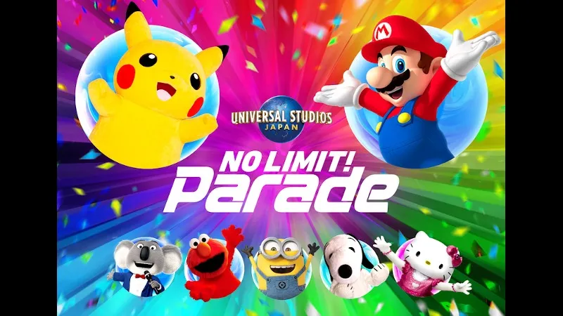 Universal Studios Japan No Limit Parade will include Pikachu and Mario