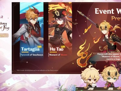 genshin impact thoma banner hu tao banner childe banner