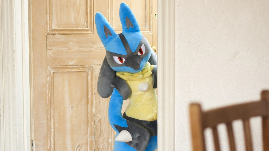 Life-Sized Pokemon Lucario Plush is Available for Pre-Order