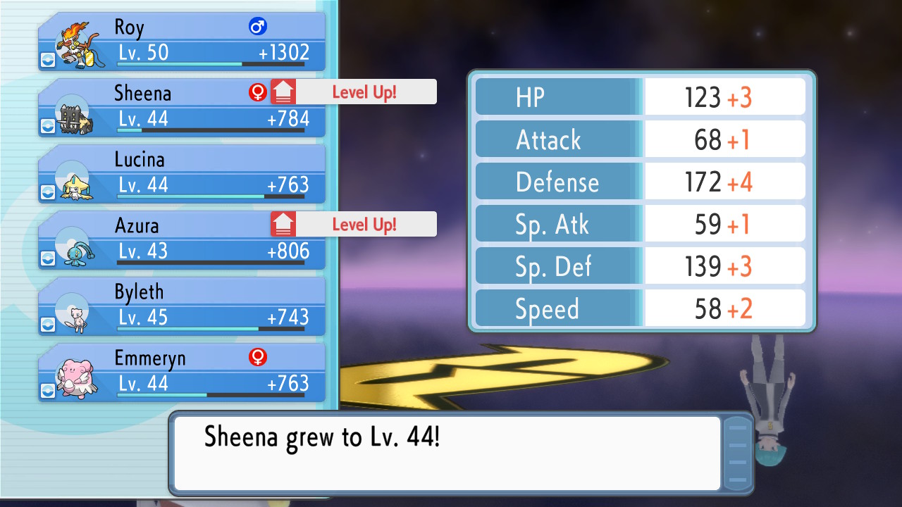 exp share is going to level up your team really quite too fast