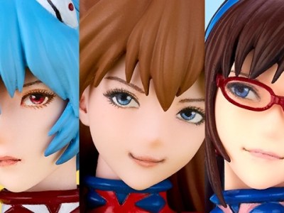 Evangelion EvaGirls figures - Rei Asuka and Mari