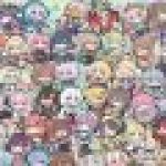 Hololive Comiket 99 tapestry with all chibi characters