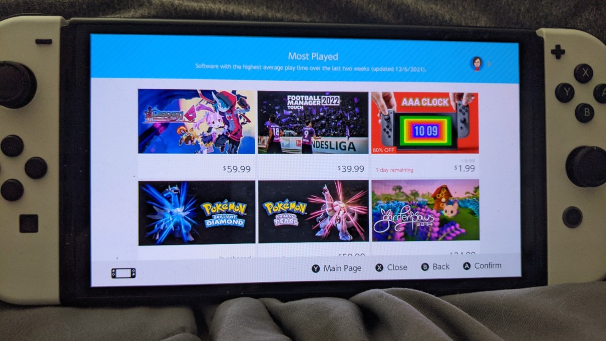 eShop Includes a Most Played Switch Games Section