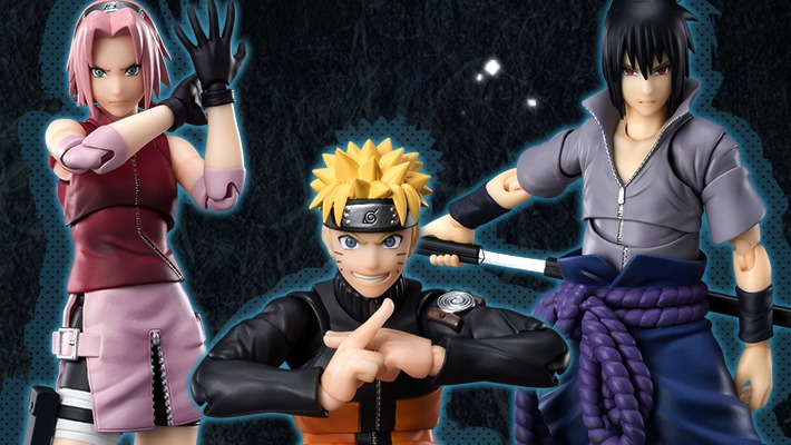 Naruto Shippuden SH Figuarts Figures Include Naruto, Sakura & Sasuke