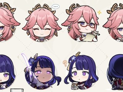 Genshin Impact Yae Miko Raiden Shogun Emoji Set 13 emojis Paimons Paintings Paimon's