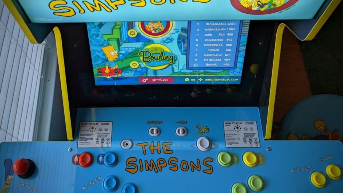 arcade1up the simpsons arcade cabinet