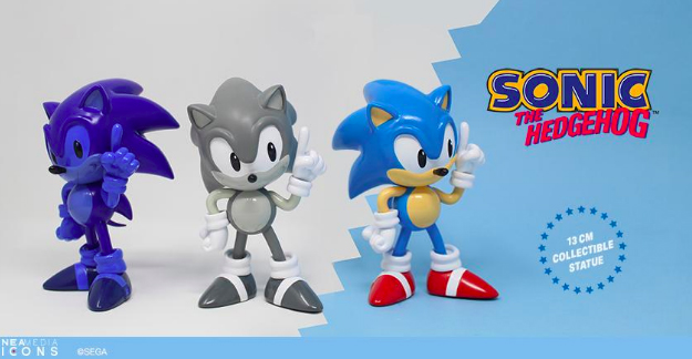 Sonic the Hedgehog statues Sega Neamedia classic blue grey gray
