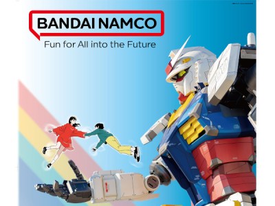 Bandai Namco new logo presentation featuring Gundam