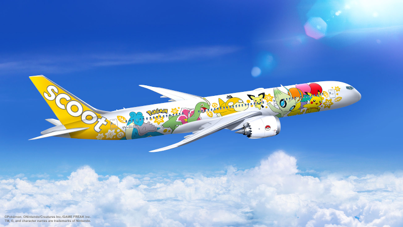 Pokemon Pikachu Jet TR by Singaporean airliner Scoot