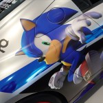 Sonic Frontiers Audi R8 car - Sonic close-up