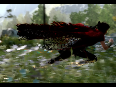 As Frey explores the world of Forspoken, she’ll use magic parkour abilities to flow, soar, shimmy, and zip through untamed environments.