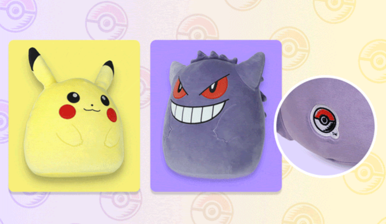 Pikachu & Gengar Squishmallows at Pokemon Center for $29.99 Each Price release date