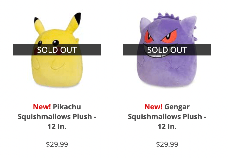 Pokemon Squishmallow Pikachu Gengar Fiyat Çıkış Tarihi
