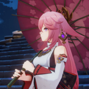 Yae Miko Carries an Umbrella in New Genshin Impact Live Wallpaper