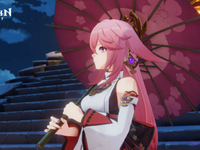 Yae Miko Carries an Umbrella in New Genshin Impact Live Wallpaper