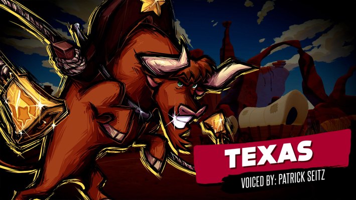 Them's Fightin' Herds character Texas DLC