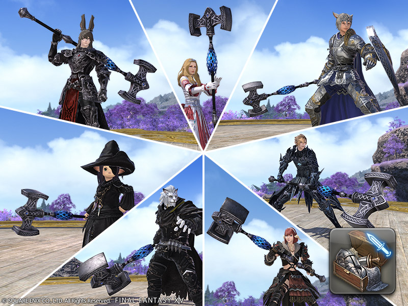 FFXIV Gaia Armor Outfit and Hammer Come to Online Store Hyposkhesphyra