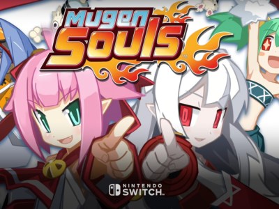 Key art of the Switch port of Mugen Souls, featuring several characters within the game