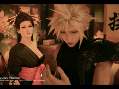 The Japanese FFVII Remake Twitter account shared a video of the "Luxury Massage" song that plays when Cloud visits Madam M.