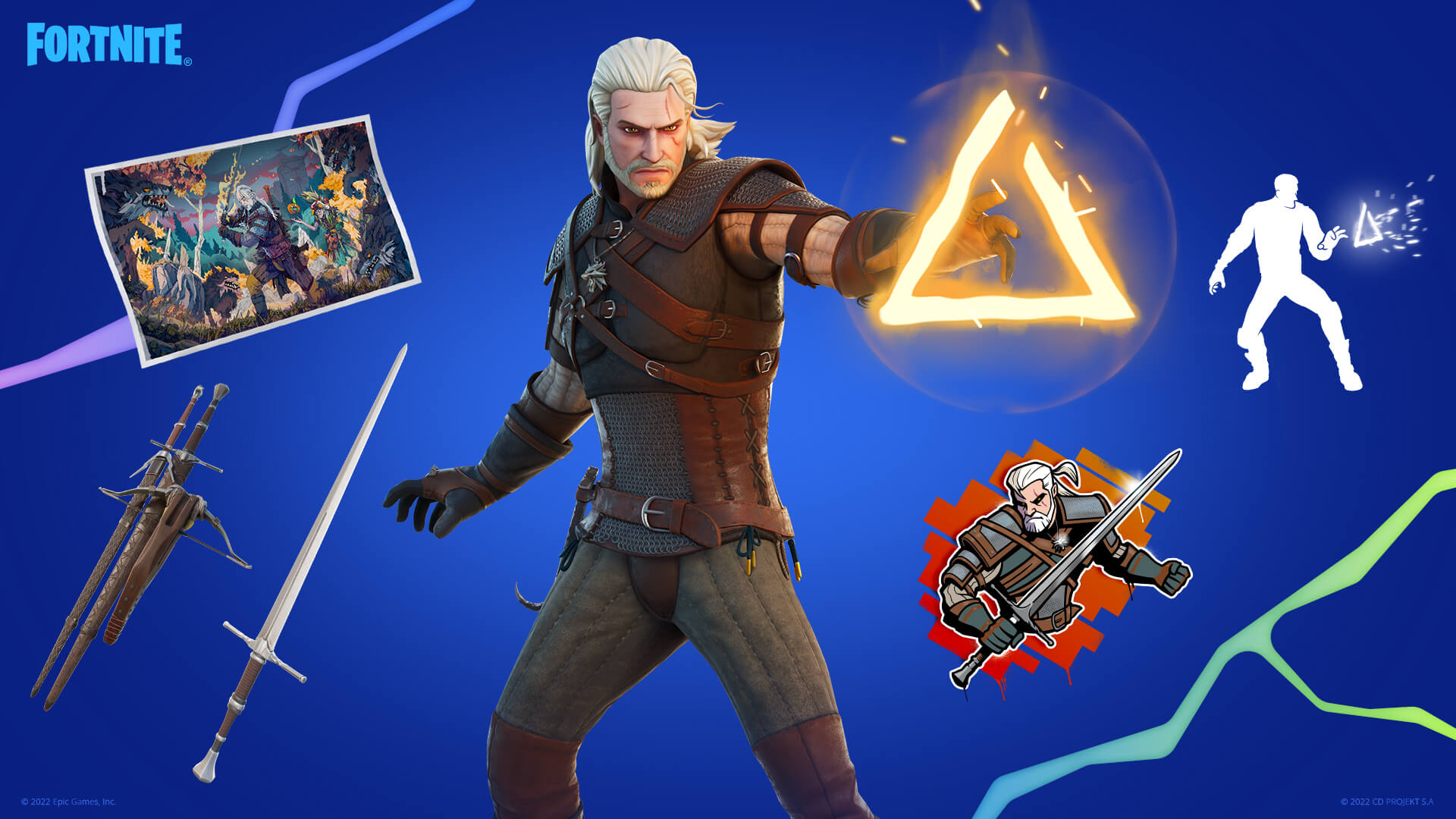 Witcher Crossover Brings Geralt Battle Pass Rewards to Fortnite