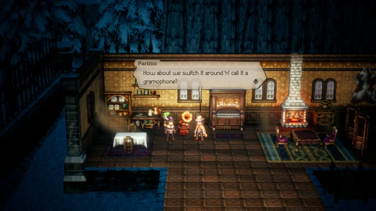 If you want a jukebox in Octopath Traveler 2 taverns, you need to complete a Scents of Commerce quest for a gramophone