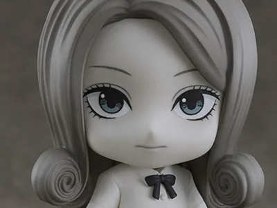 Junji Ito Uzumaki Kirie Goshima Nendoroid is a Greyscale Figure