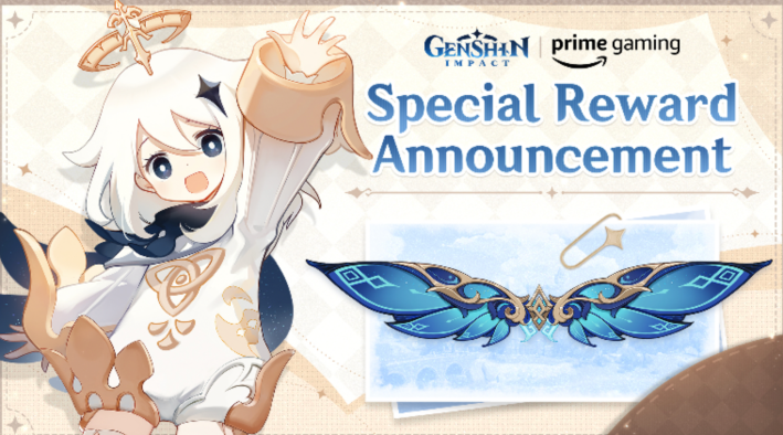 If subscribers claim at least four of the Amazon Prime Gaming Genshin Impact drops, they'll get a Wind Glider skin.