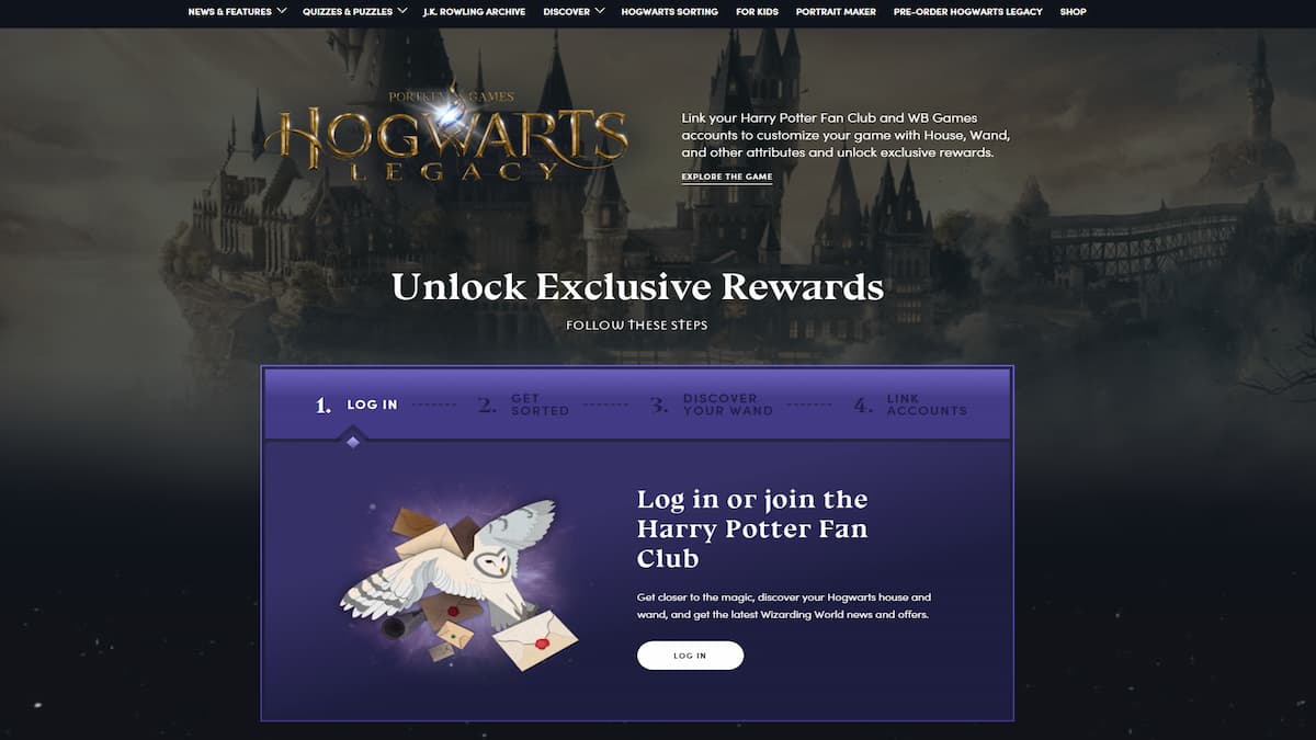 Bring your Hogwarts House and wand into your Hogwarts Legacy experience by  linking your Harry Potter Fan Club account with your WB Games…