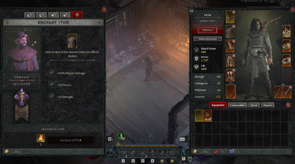 Diablo IV Re-Roll Passives Enchant Items