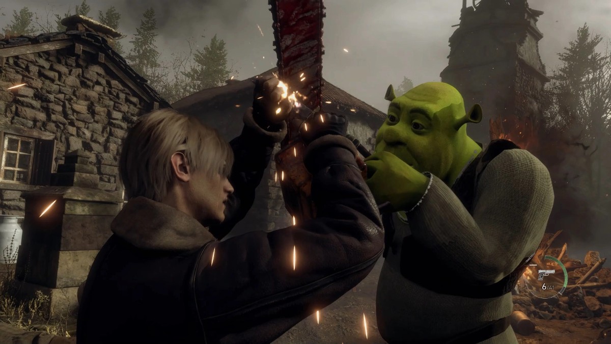 Resident Evil 4 Remake Demo Mod Menambahkan Shrek dan Mihono Bourbon