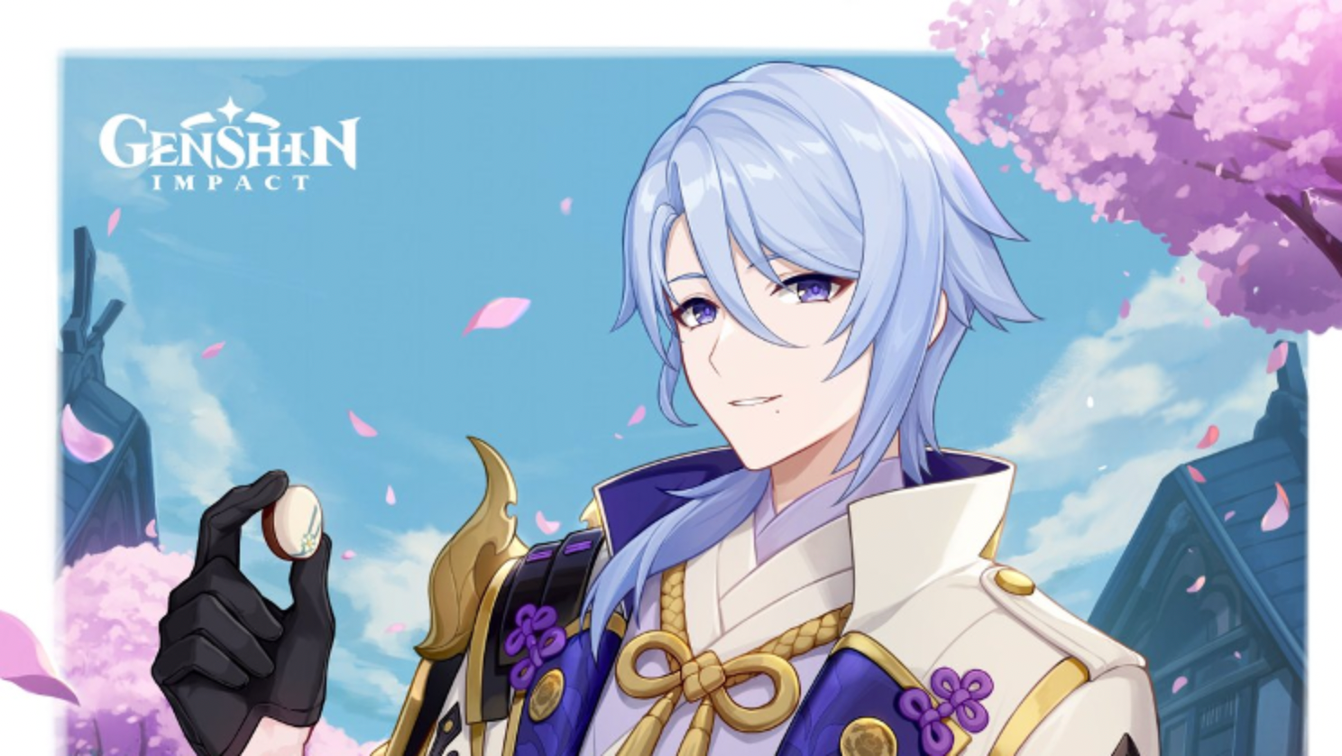 Genshin Impact White Day Character Art Features Ayato, Itto, and Xiao