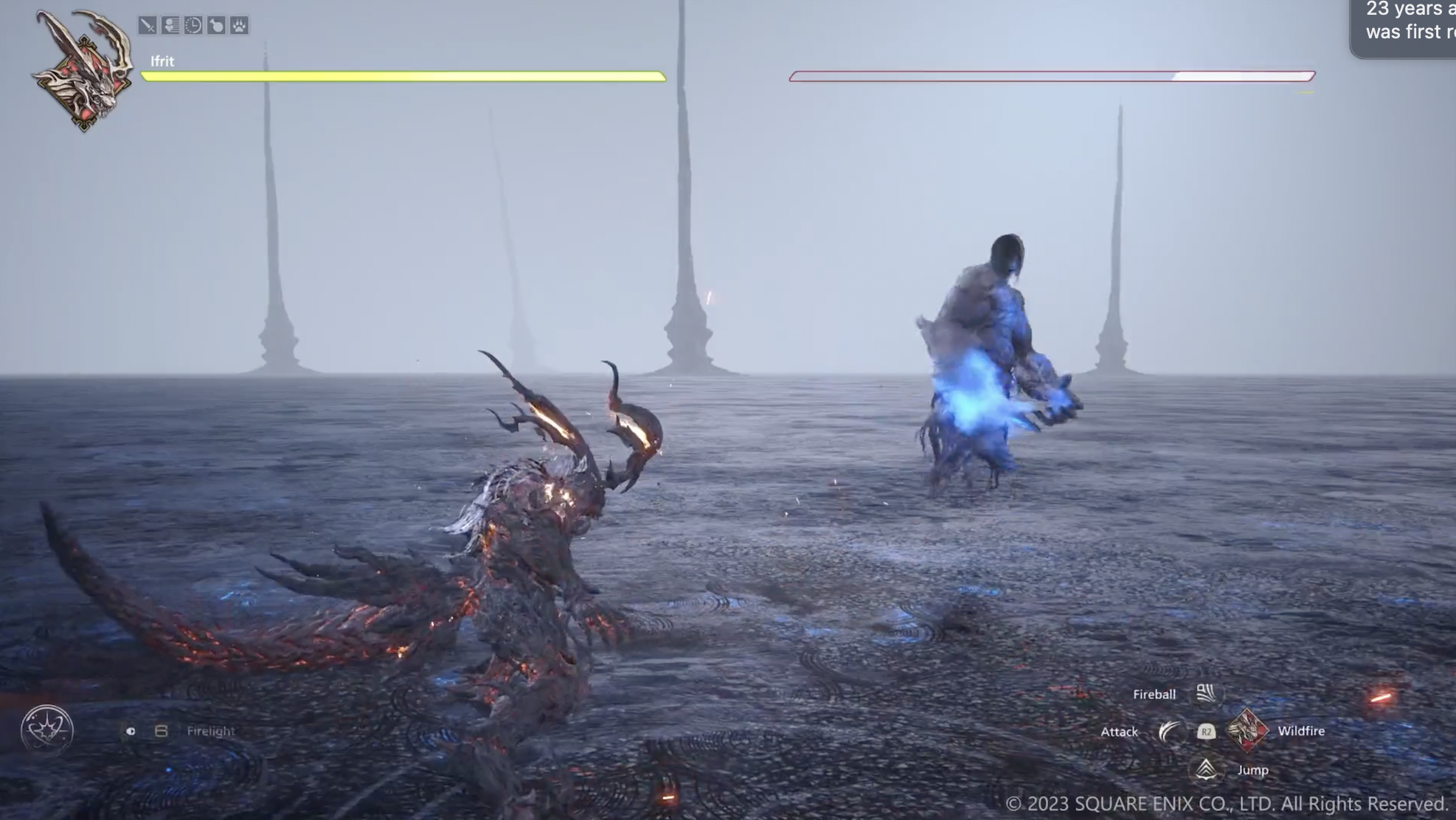 Final Fantasy XVI Clip Shows Ifrit Fighting Typhon