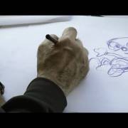 Watch Yoshitaka Amano Draw Cuphead Art