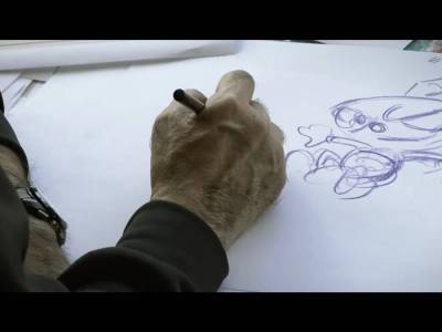 Watch Yoshitaka Amano Draw Cuphead Art