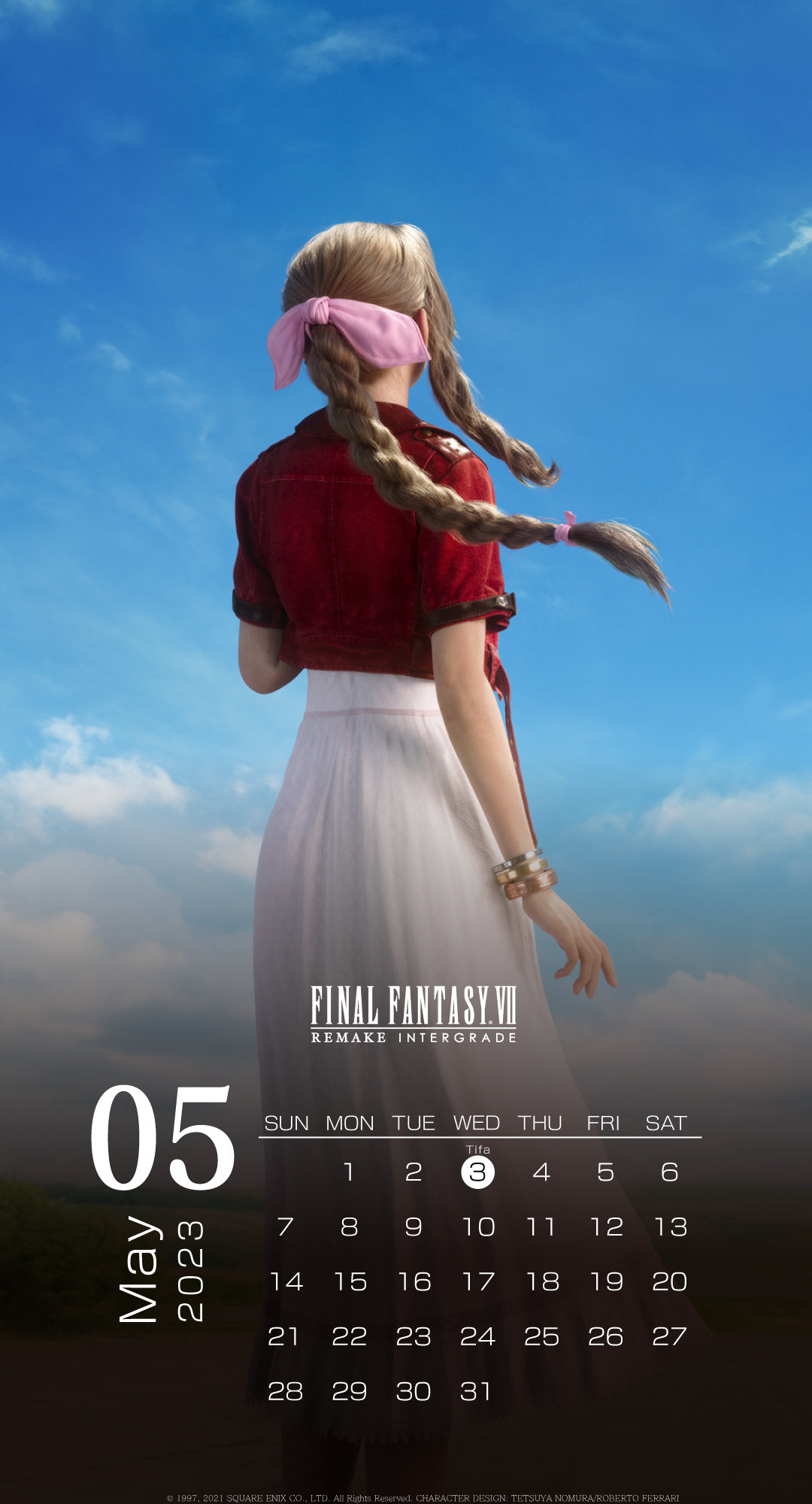 Final Fantasy VII Remake May 2023 Calendar Features Aerith Key Art