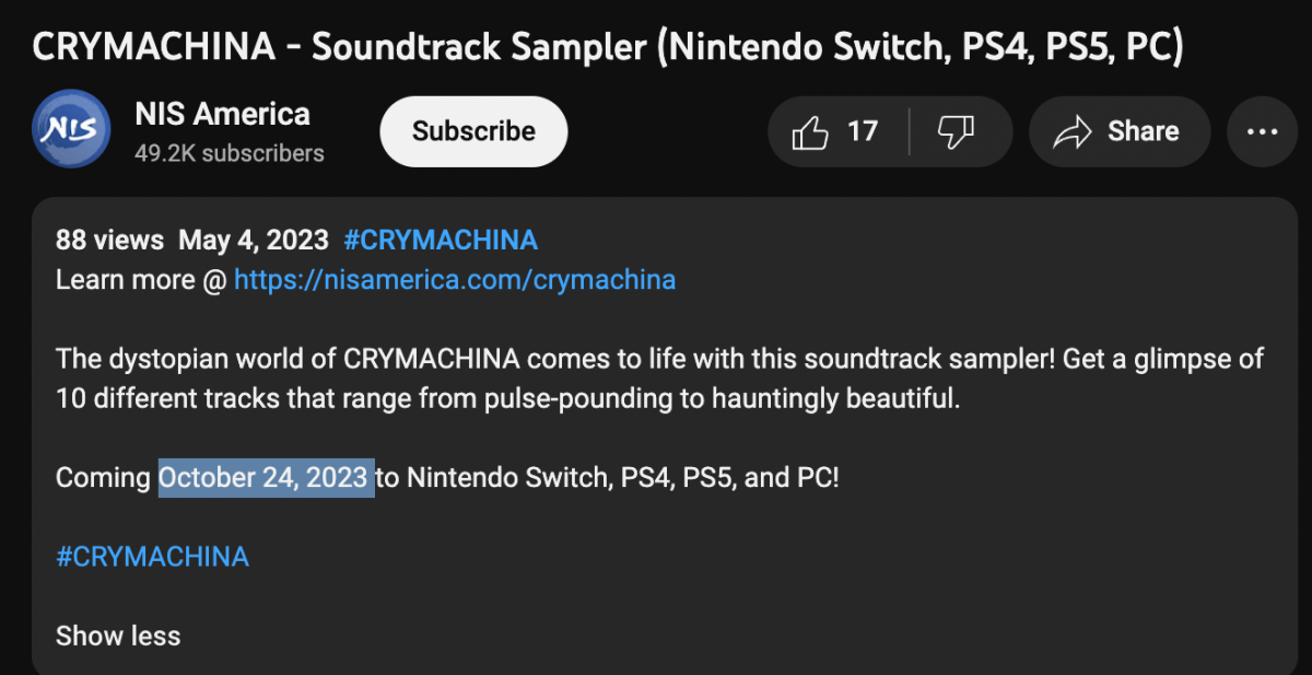 Hear Some Songs from the Crymachina Soundtrack