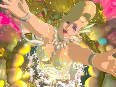 A screenshot of a Fairy Fountain in Tears of the Kingdom.