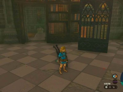 A screenshot of Link wearing the Champion's Tunic in Tears of the Kingdom.