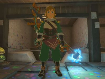 Link with dyed green clothing in Tears of the Kingdom.
