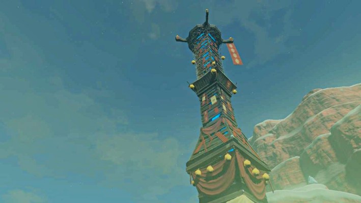 Gerudo Highlands Skyview Tower in Zelda Tears of the Kingdom.