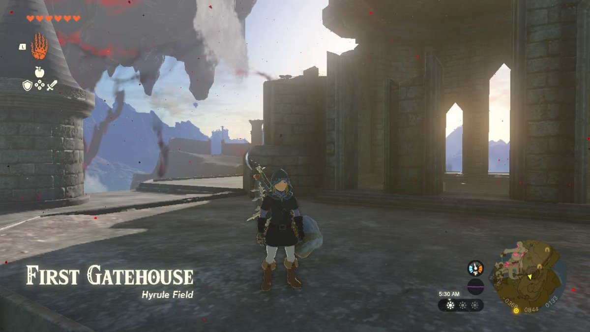 A screenshot of players can find Captain Hoz in Tears of the Kingdom looking out over Hyrule.