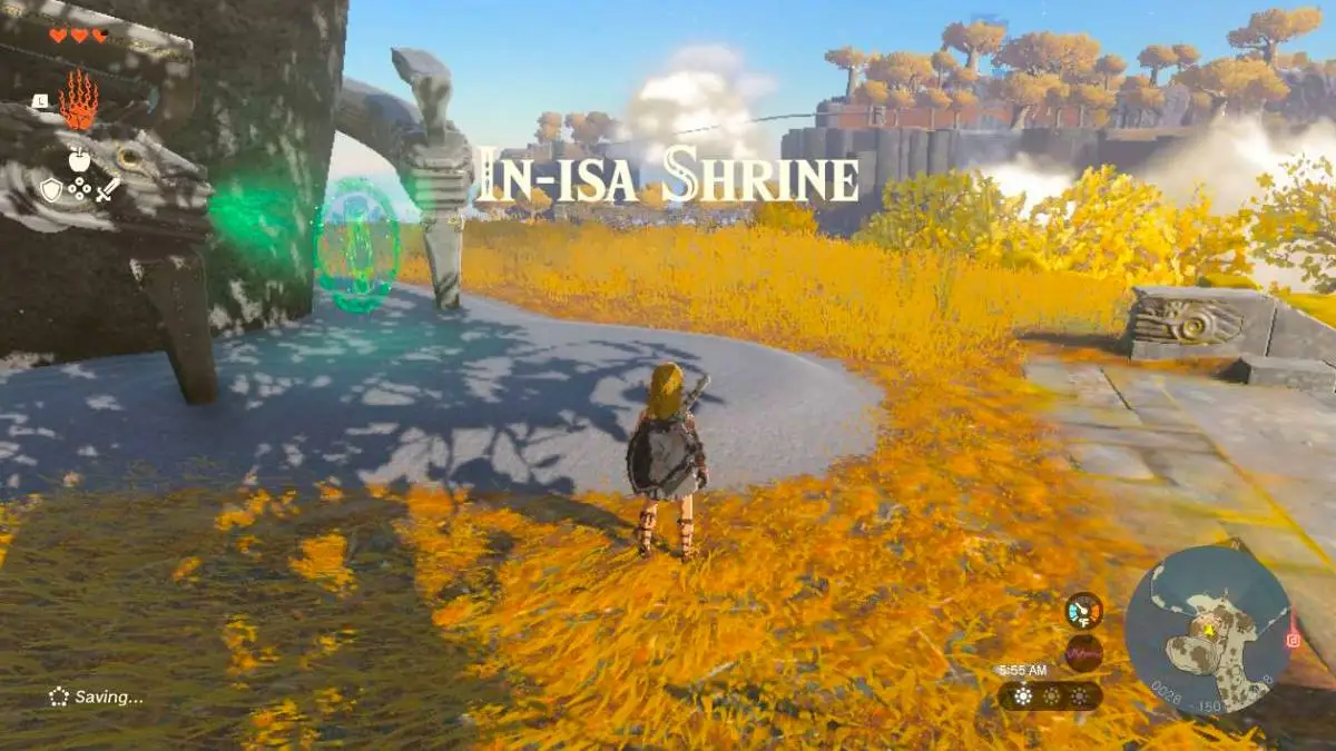 Screenshot of the second Shrine in Tears of the Kingdom.