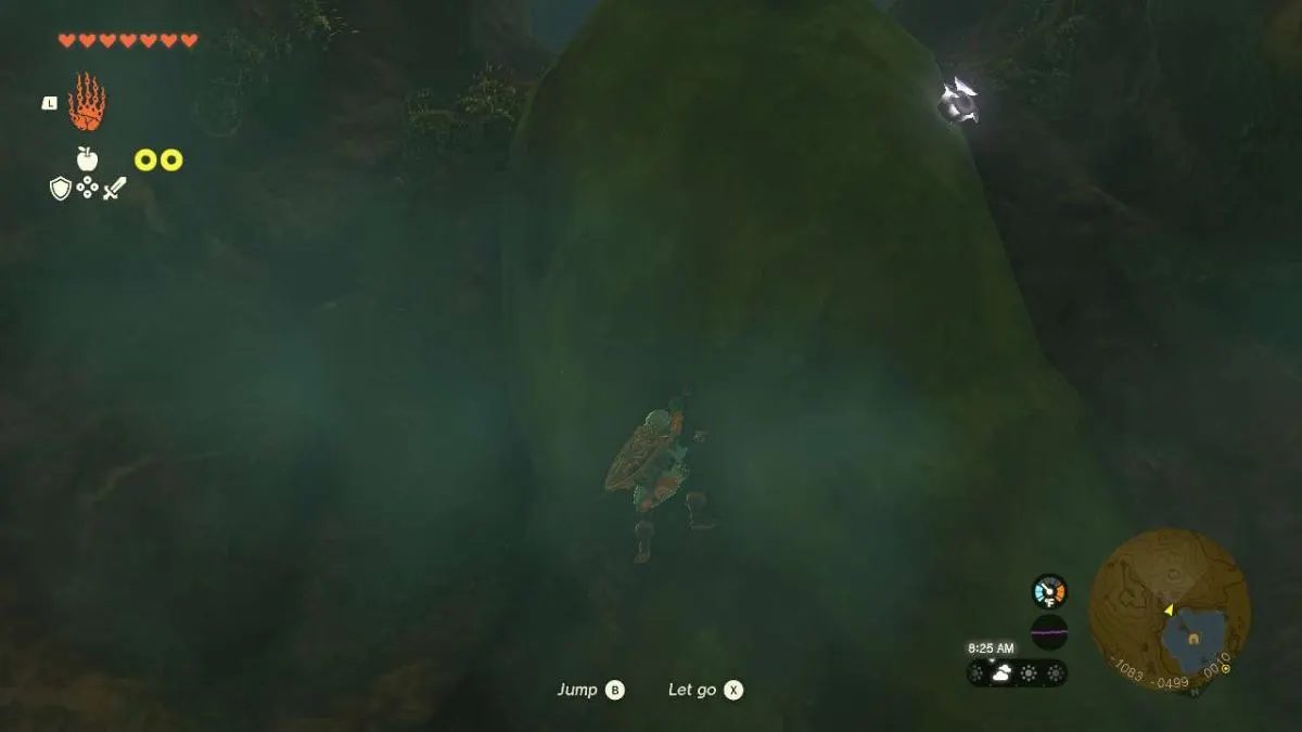 Link in Ancient Tree Stump Cave to get the Fierce Deity Boots in Tears of the Kingdom.