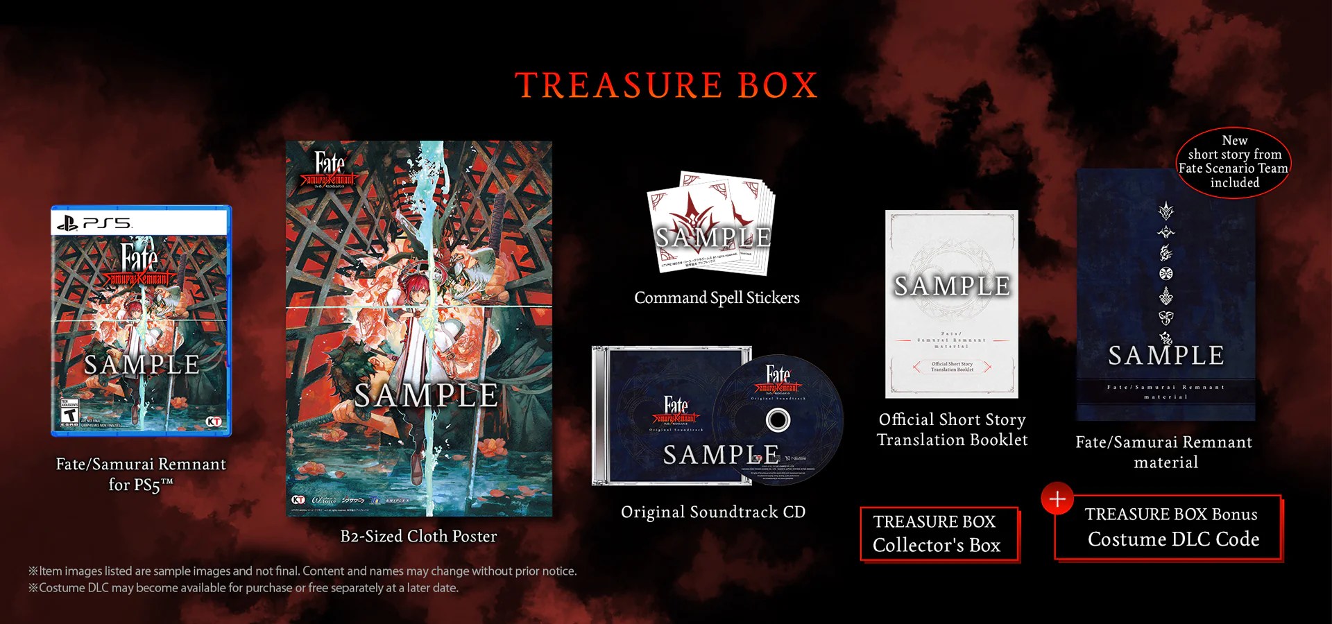 NSソフト】Fate/Samurai Remnant TREASURE BOXスイッチ