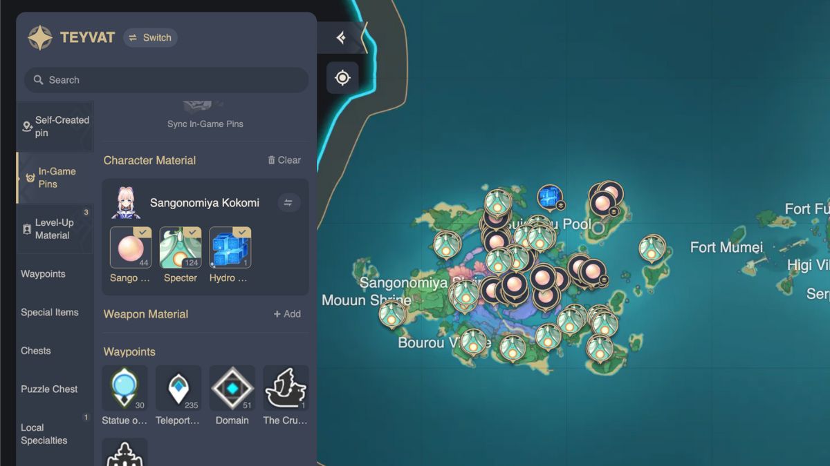 The interactive map is awesome, lets you find all the chests and all sorts  of useful info! Genshin Impact