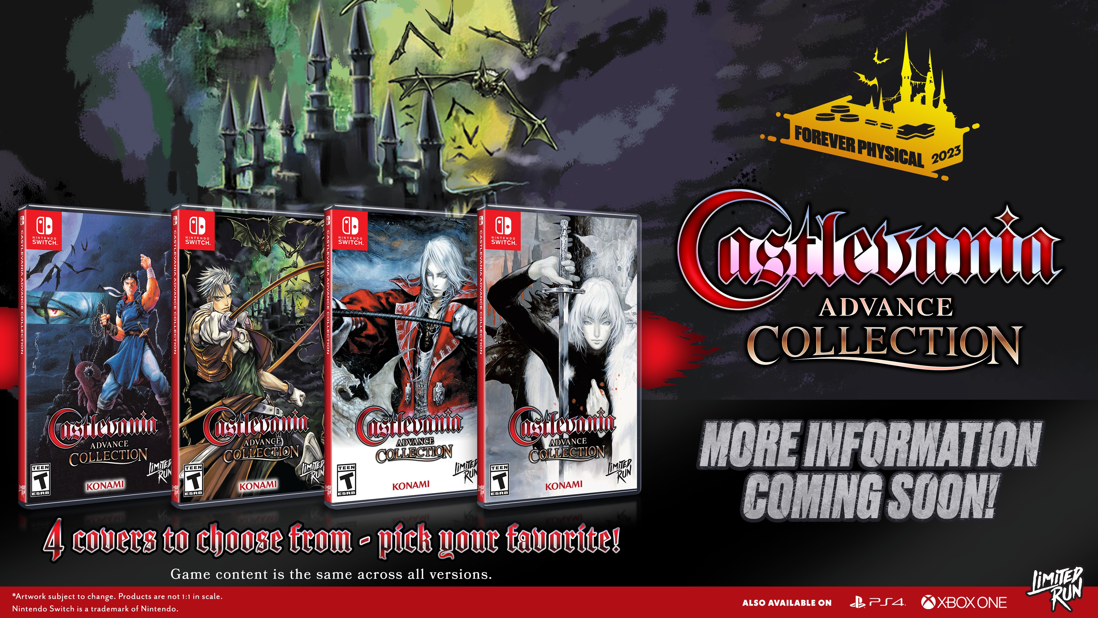 Limited Run Games announced Castlevania Advance Collection physical copies for the Switch, PS4, and Xbox One.