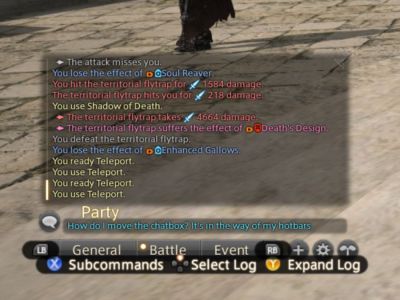 How to move the FFXIV chatbox.
