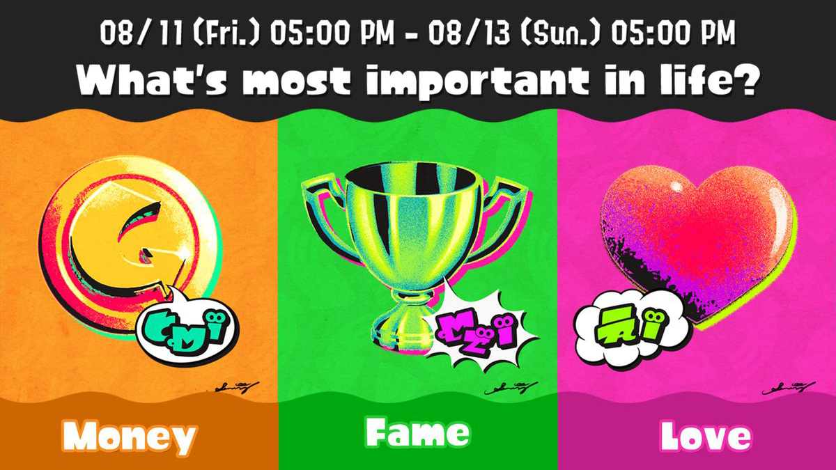 Splatoon 3 August Splatfest